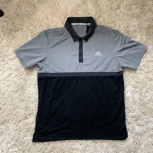 Adidas Grey & Black Golf Polo